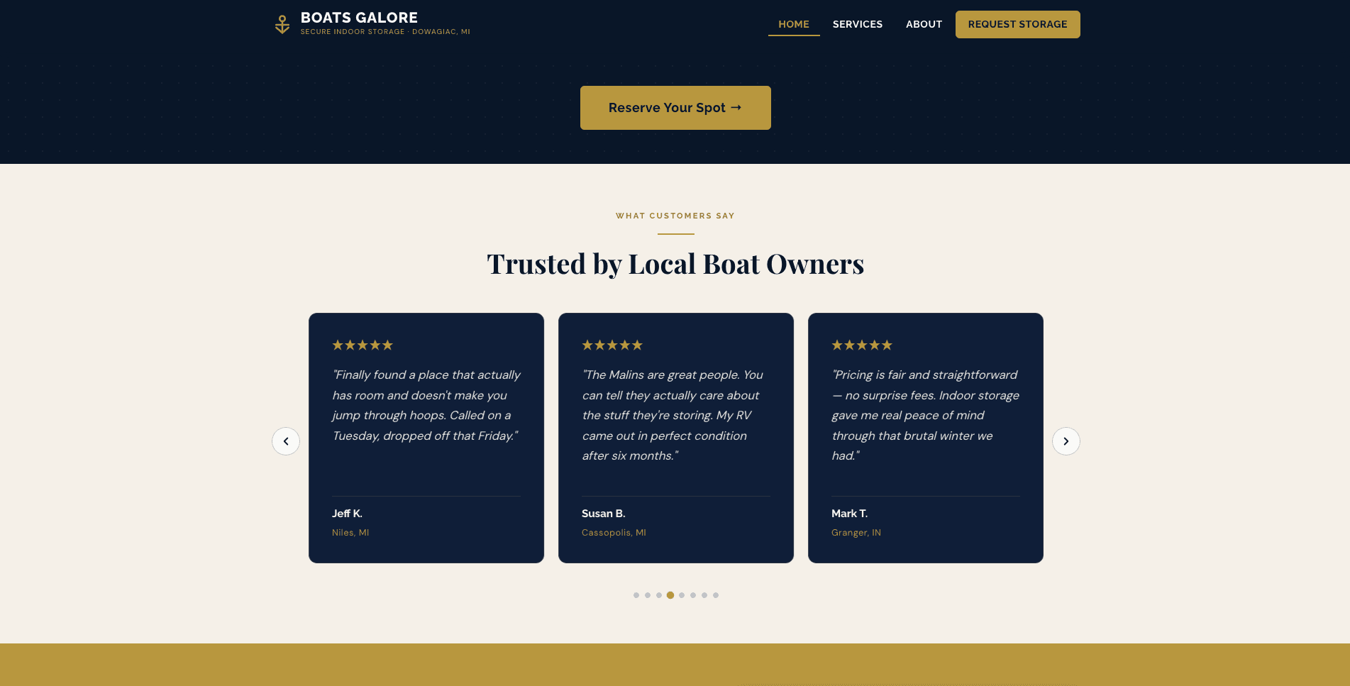 Boats Galore website