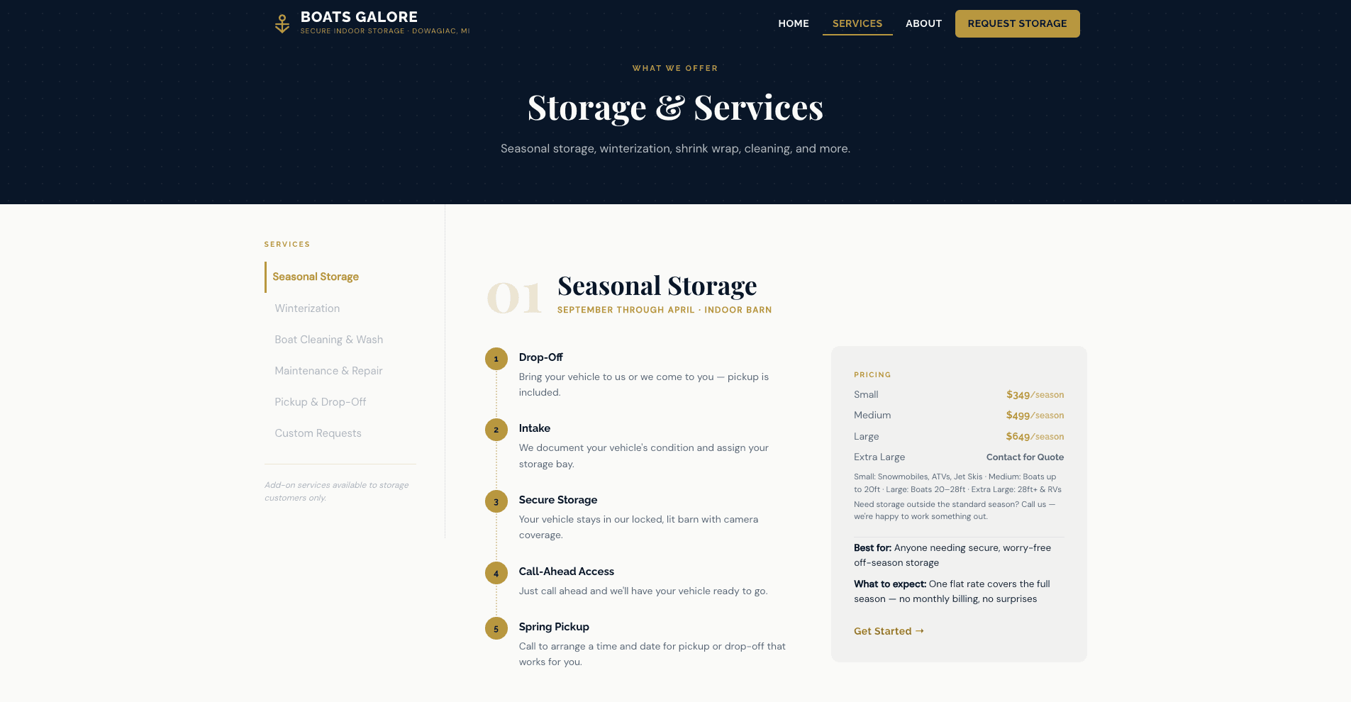 Boats Galore website