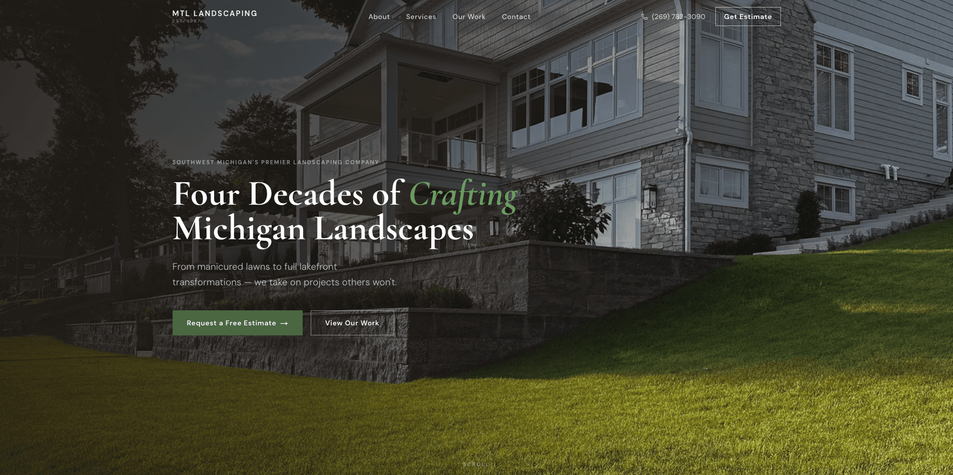 MTL Landscaping website